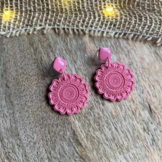 Pink grapefruit mandala